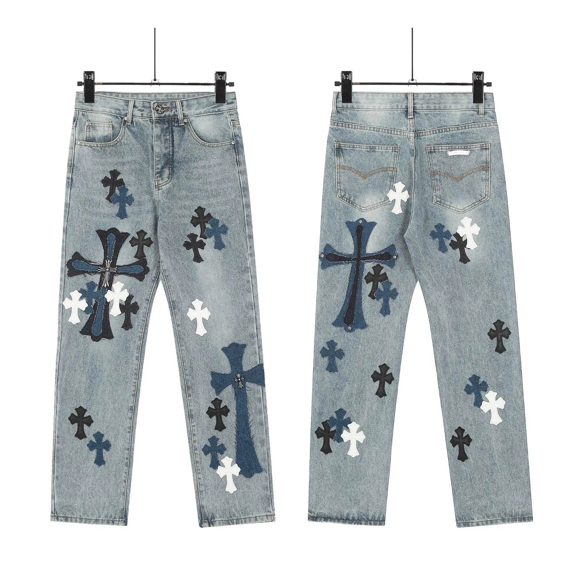 Chrome Hearts Lightweight Graphic jeans Light Denim Jeans for Trend Styling