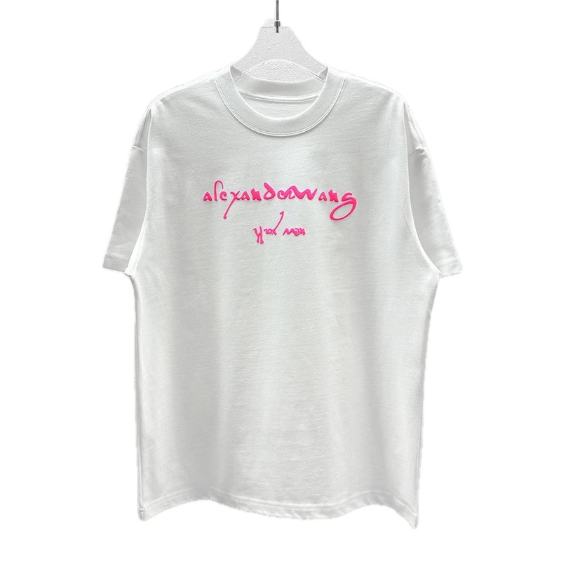Alexander Wang Foam-Printed Cool & Trendy Style White T-Shirt