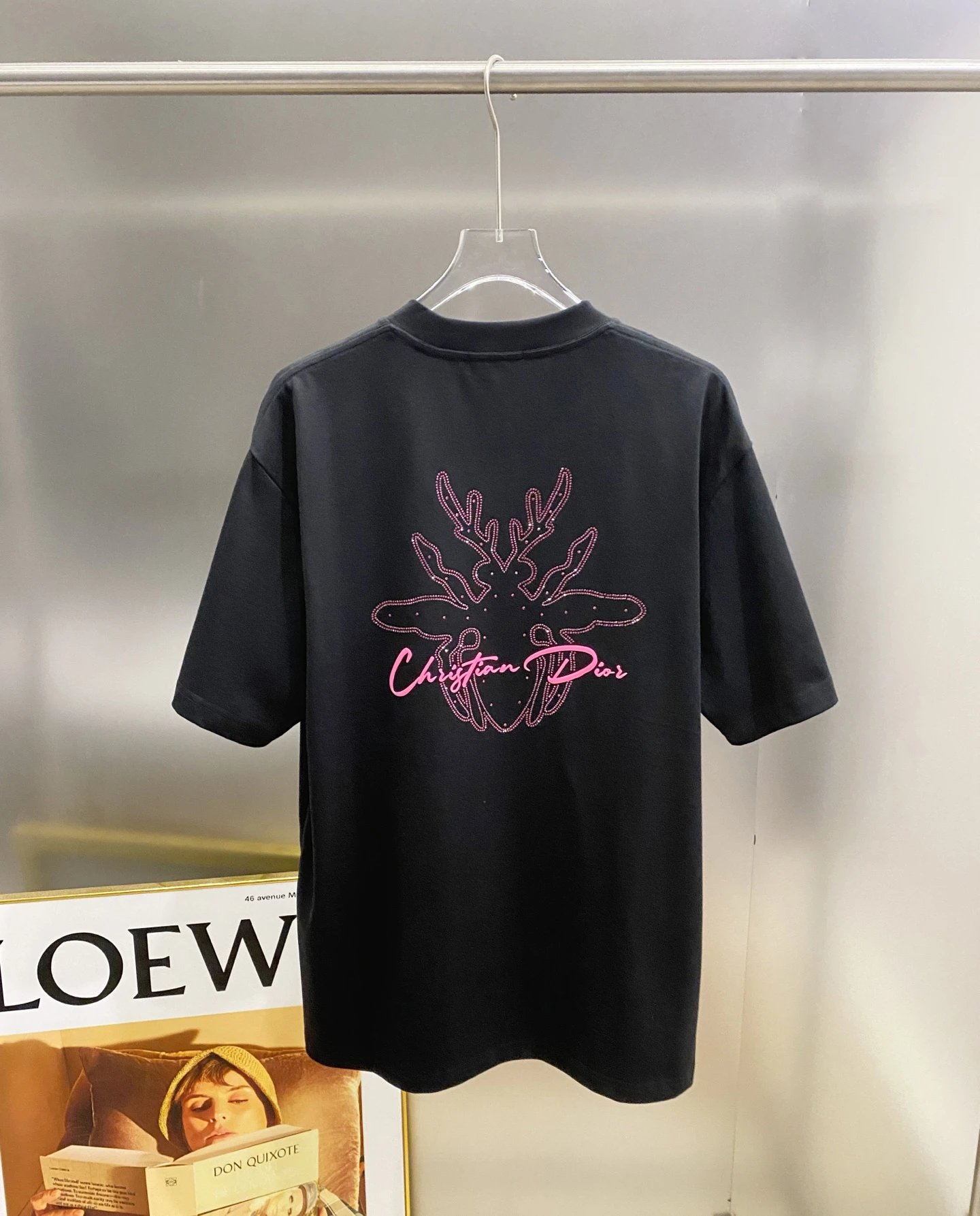 Dior Christmas-style black T-shirt