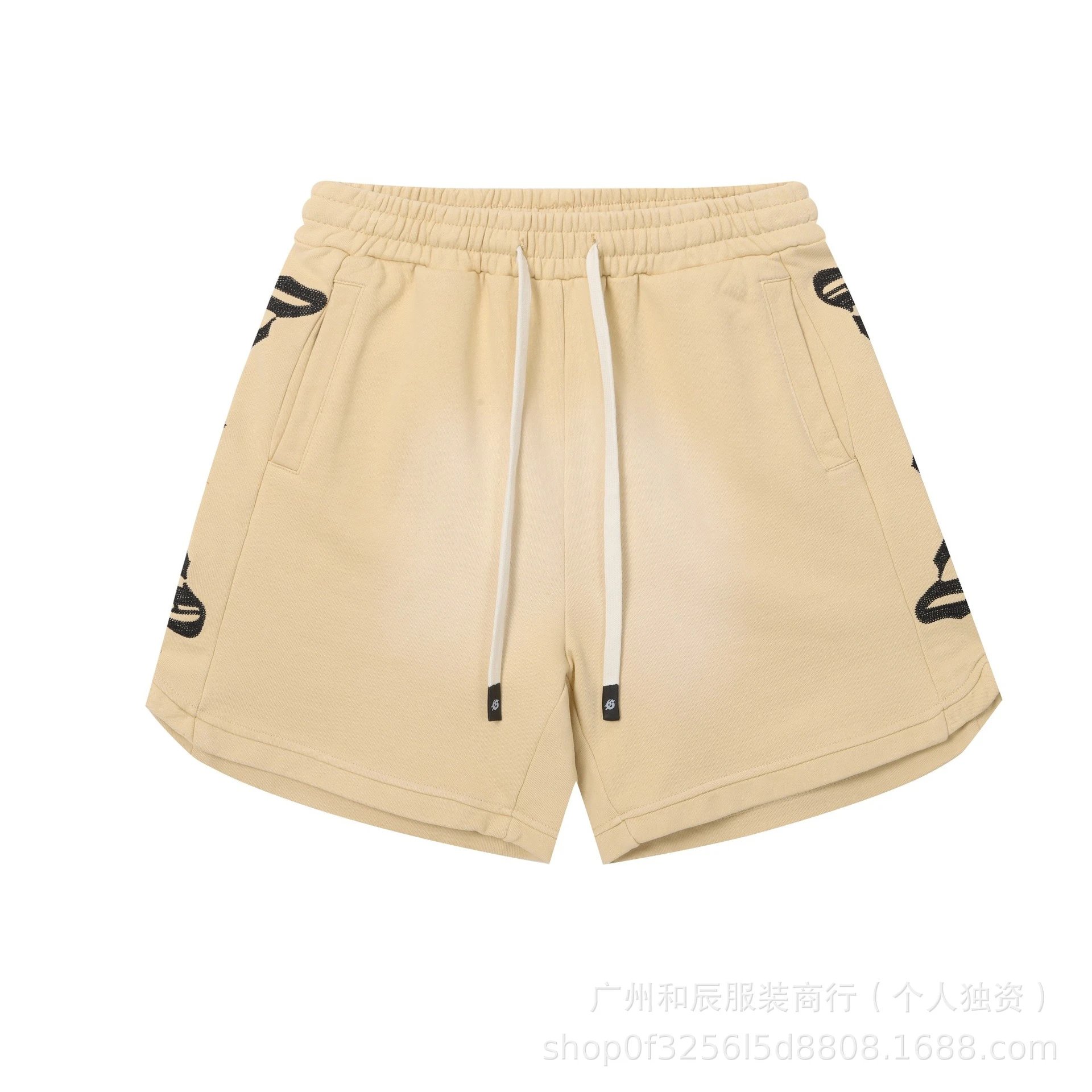 Godspeed Print Street Style Khaki Shorts