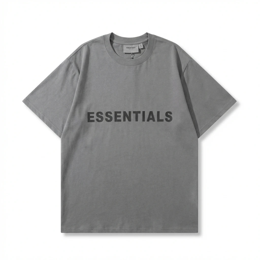 ESSENTIALS minimalist style grey T-shirt