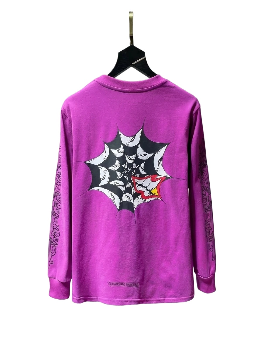 Chrome Hearts dark style purple top