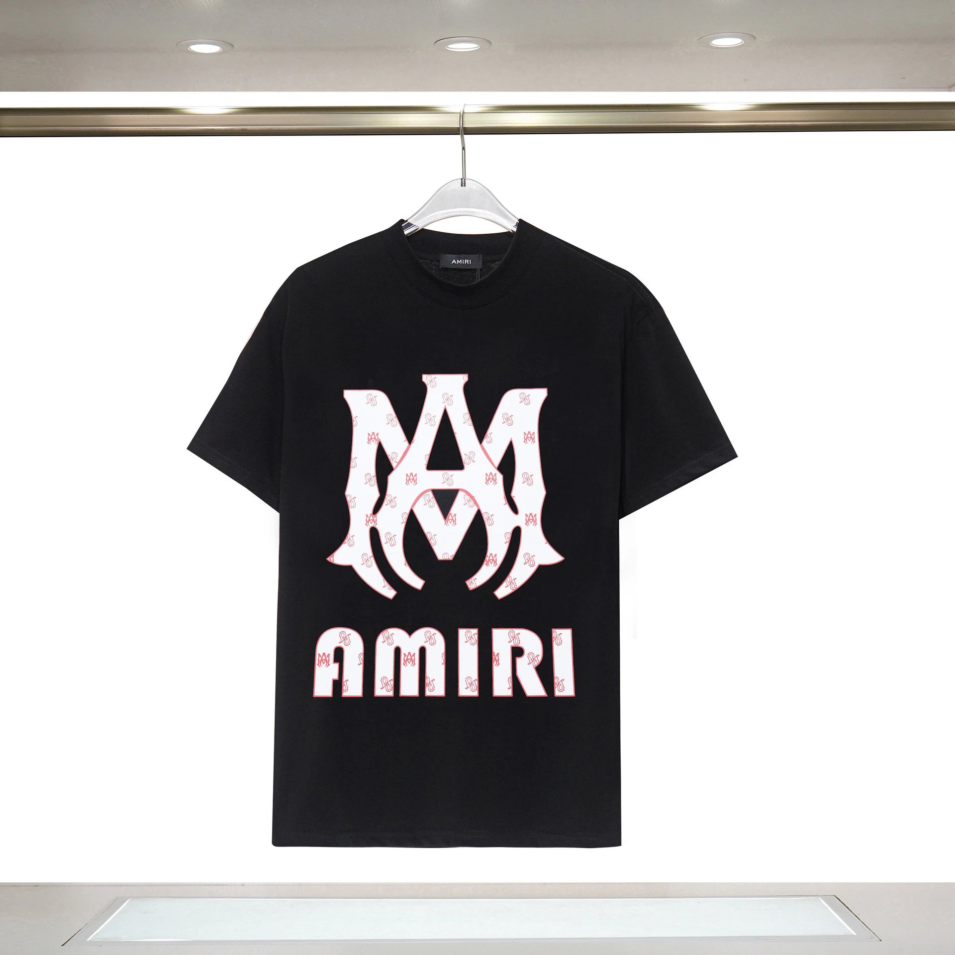 Amiri Summer Graphic T-shirt White Blue Amiri with Clean Finish