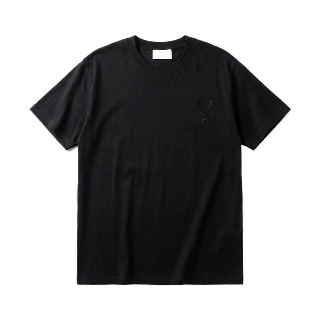 AMI Basic Simple Black T-shirt