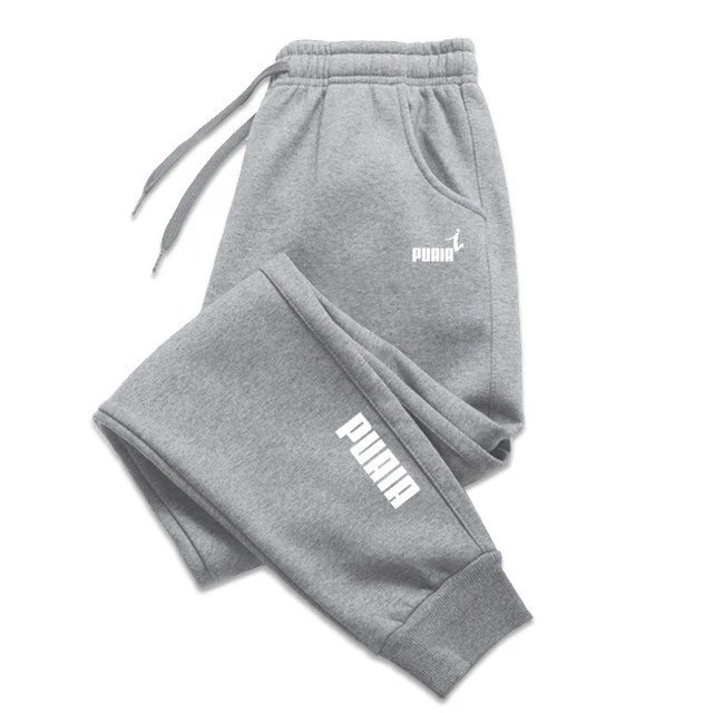 Puma Monogram Sweatpants Black Drawstring Sweatpants for Layered Styling