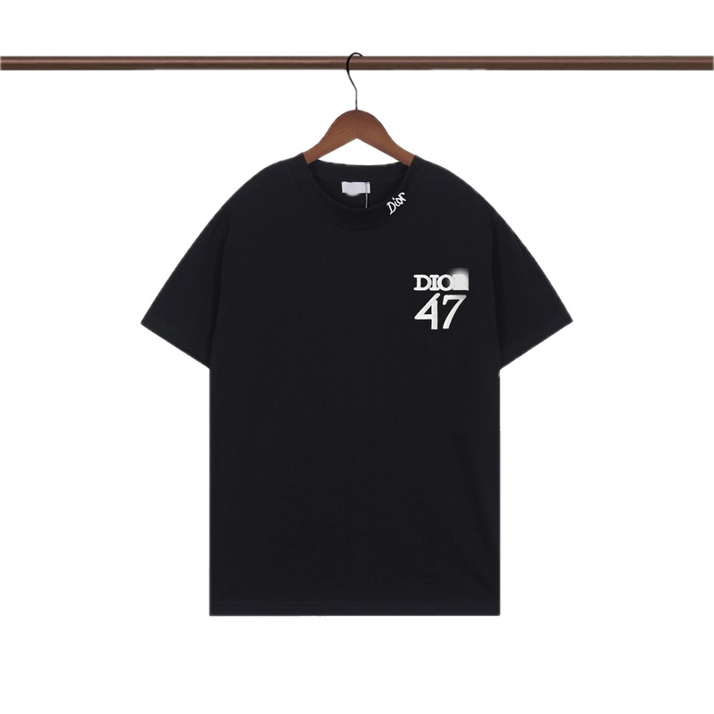 Dior 47 Collection Minimalist Style Black T-Shirt