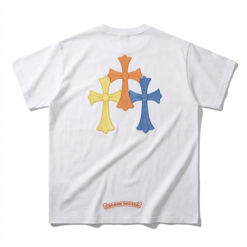 Chrome Hearts Colorful Cross White T-shirt