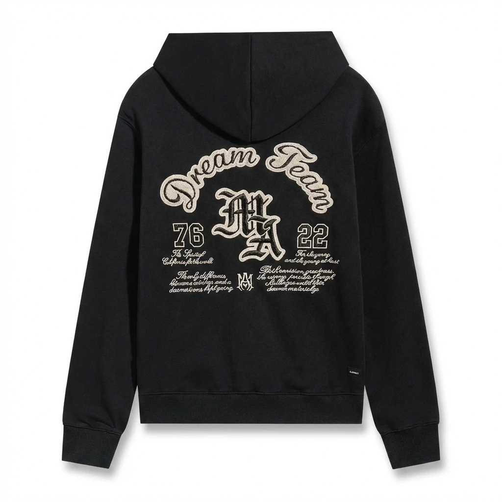 AMIRI Retro Style Black Hoodie