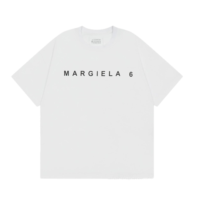 Maison Margiela MM6 Minimalist Style White Short Sleeve T-shirt