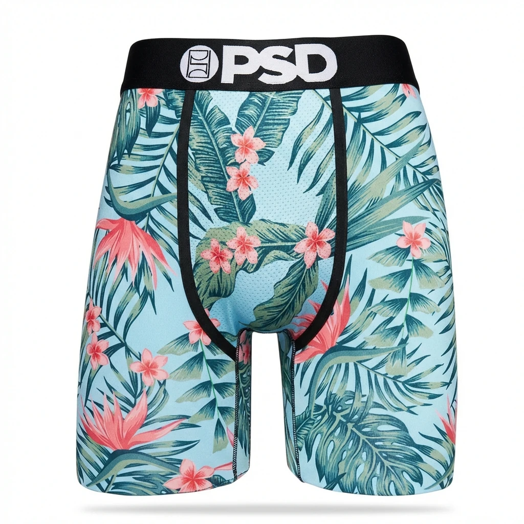 PSD tropical style printed panties