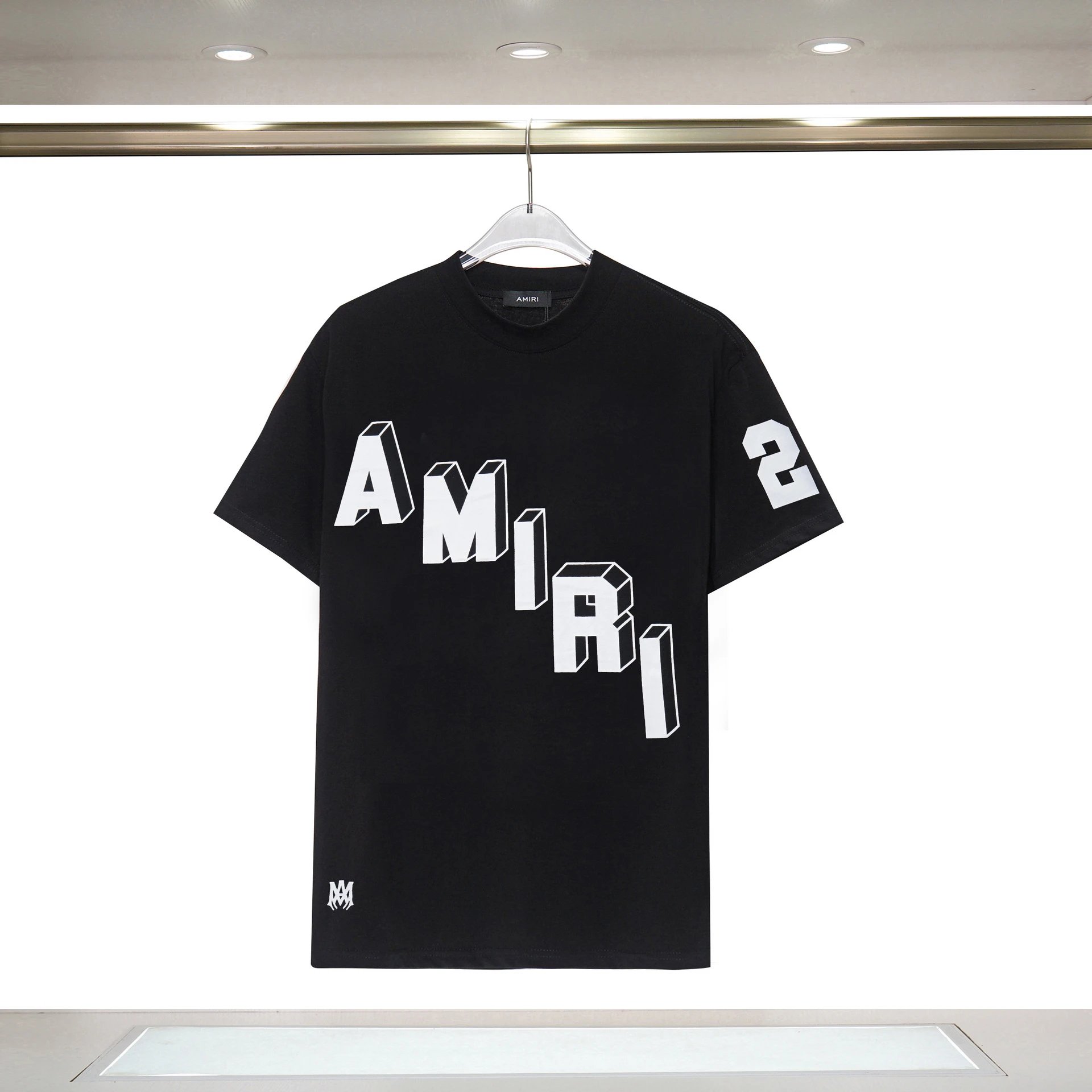 Amiri Compact Graphic T-shirt White Blue Amiri for Sport-Inspired Styling