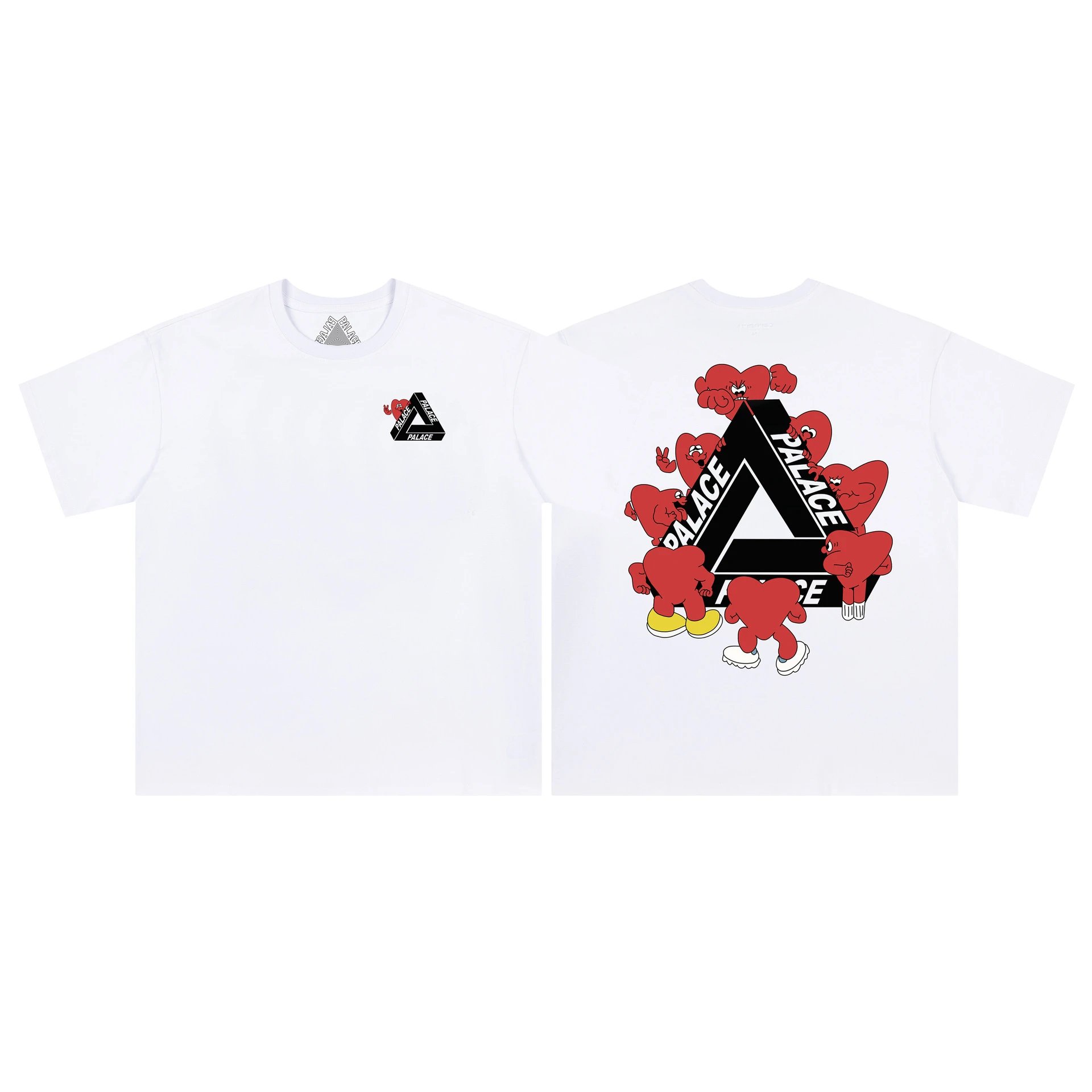 Palace Heart Triangle Street Style White T-Shirt