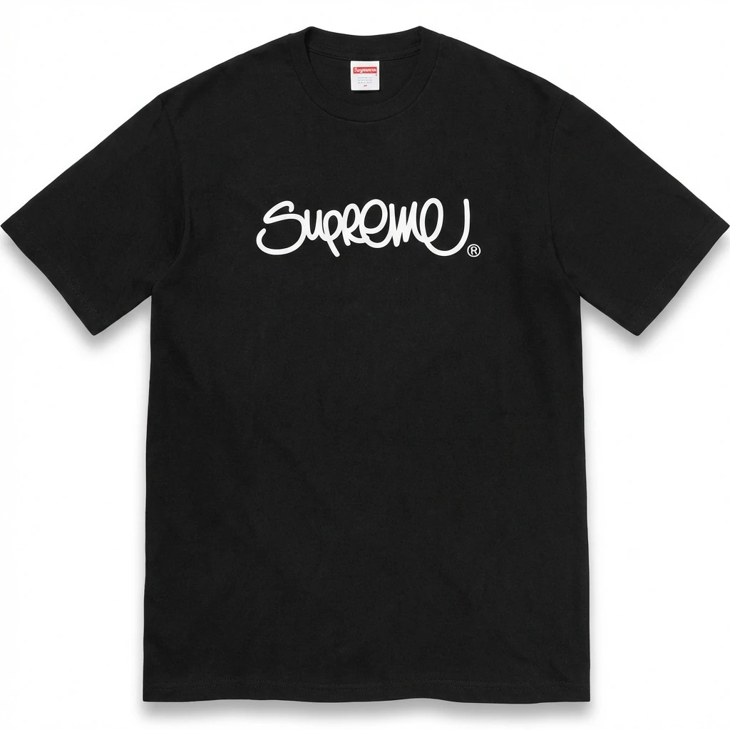 Supreme minimalist style black T-shirt