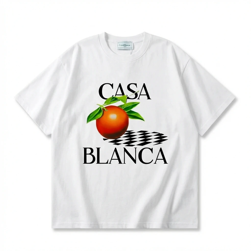 Casablanca Fruit Print White T-shirt