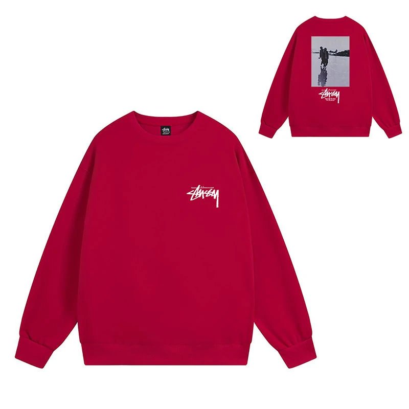 Stussy Red Style 537 Graphic SweatShirt Commuter Look