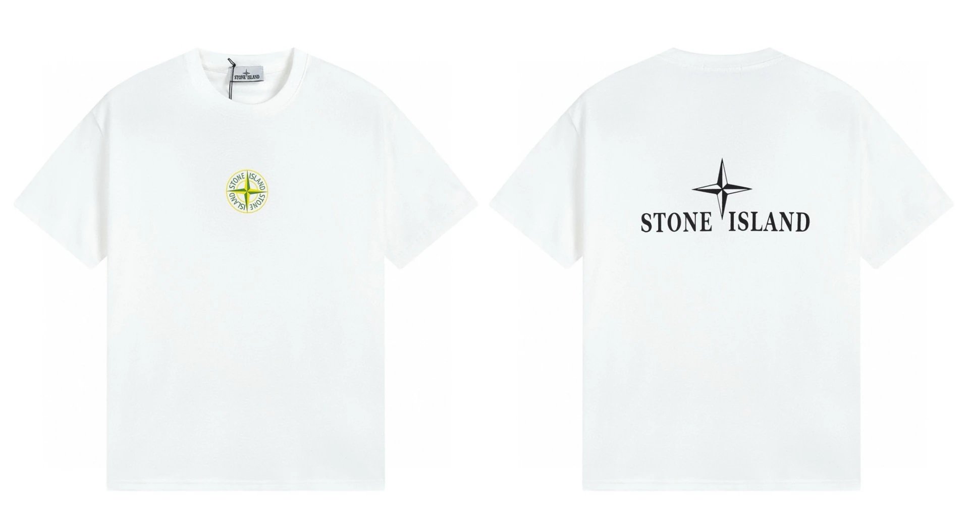 Stone Island Compass Series Street Style White T-Shirt