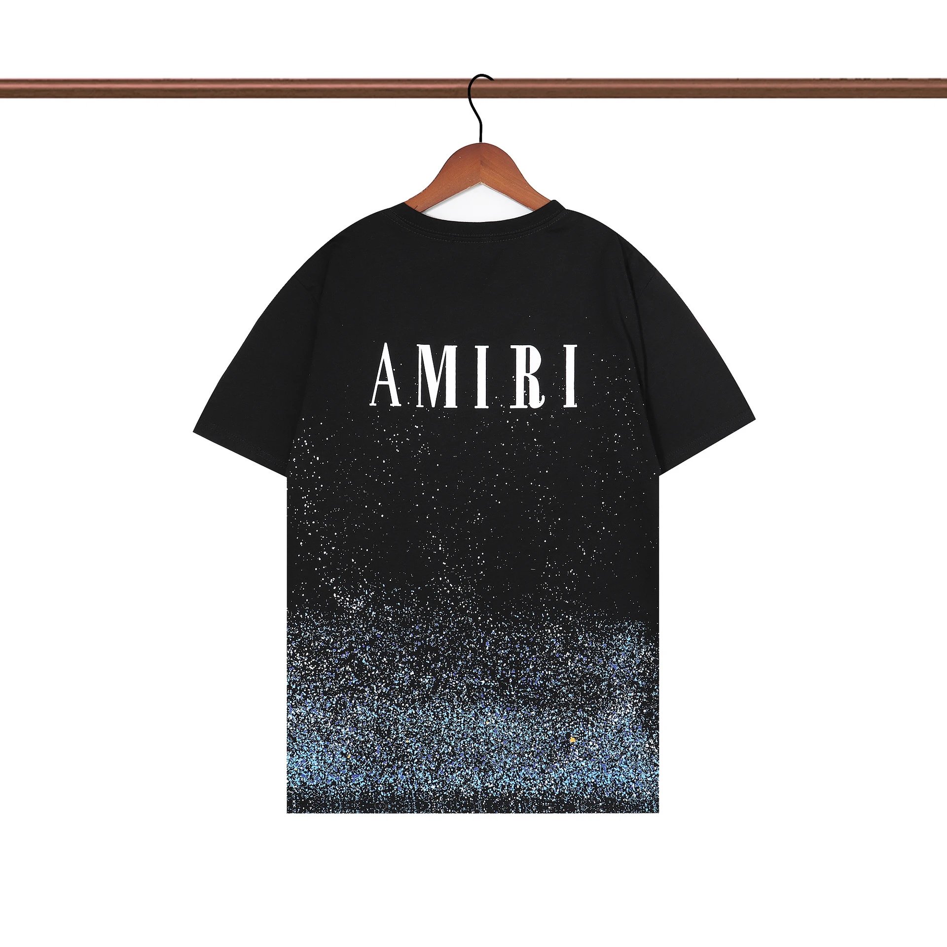Amiri Premium Style Graphic T-shirt White Blue Amiri for Resort Outfits