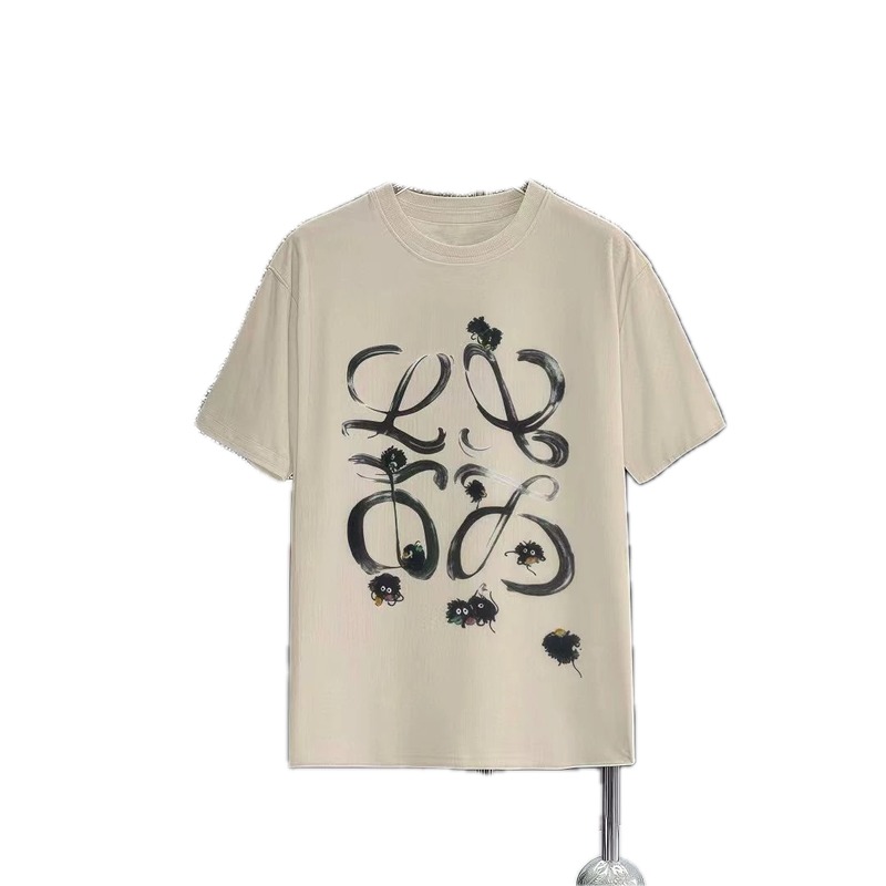 LOEWE x My Neighbor Totoro Co-branded Casual Style Apricot Beige Short-sleeve T-shirt