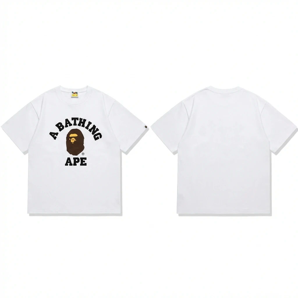 Bape's classic ape head white T-shirt