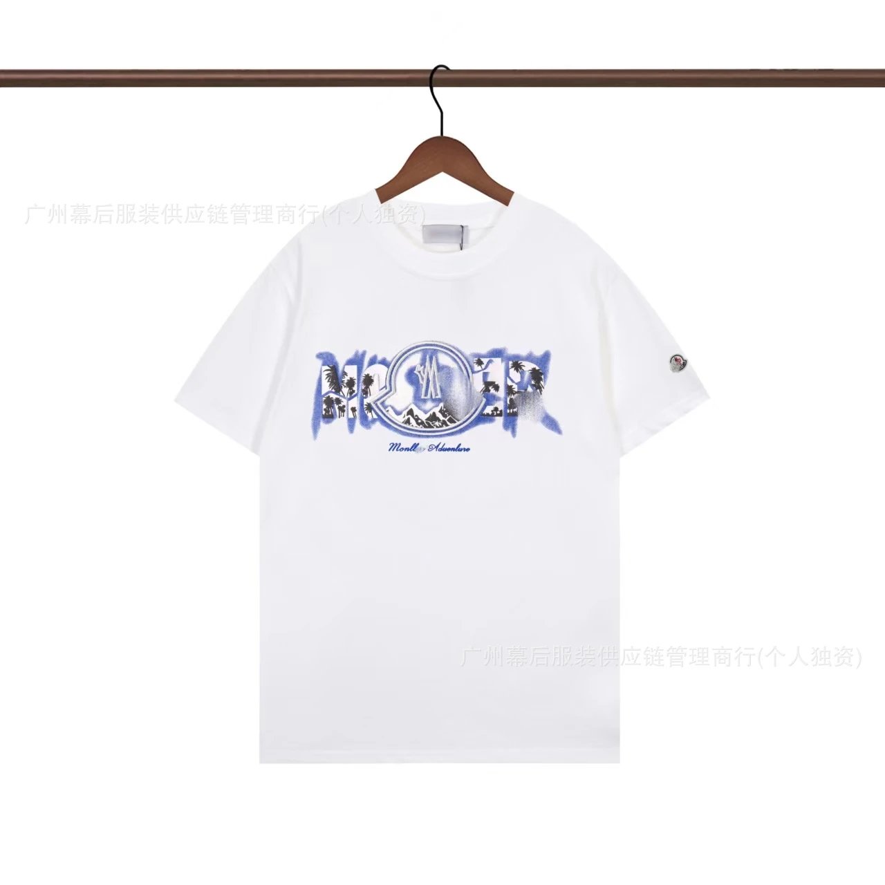 Moncler Casual Printed White Short-sleeve T-shirt