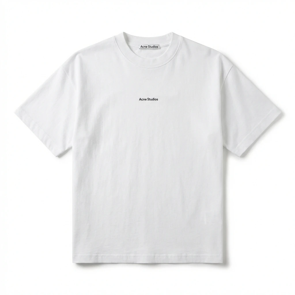 Acne Studios minimalist style white T-shirt