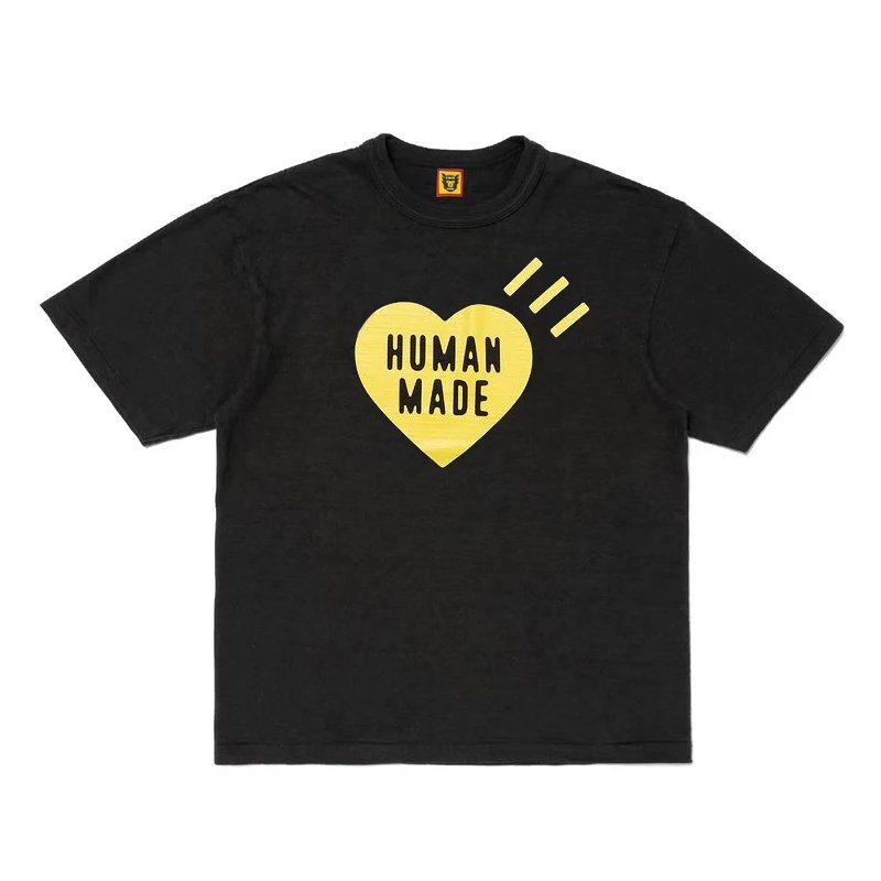 Human Made Lightweight Heart logo T-shirt Black Green Human for Trend Styling