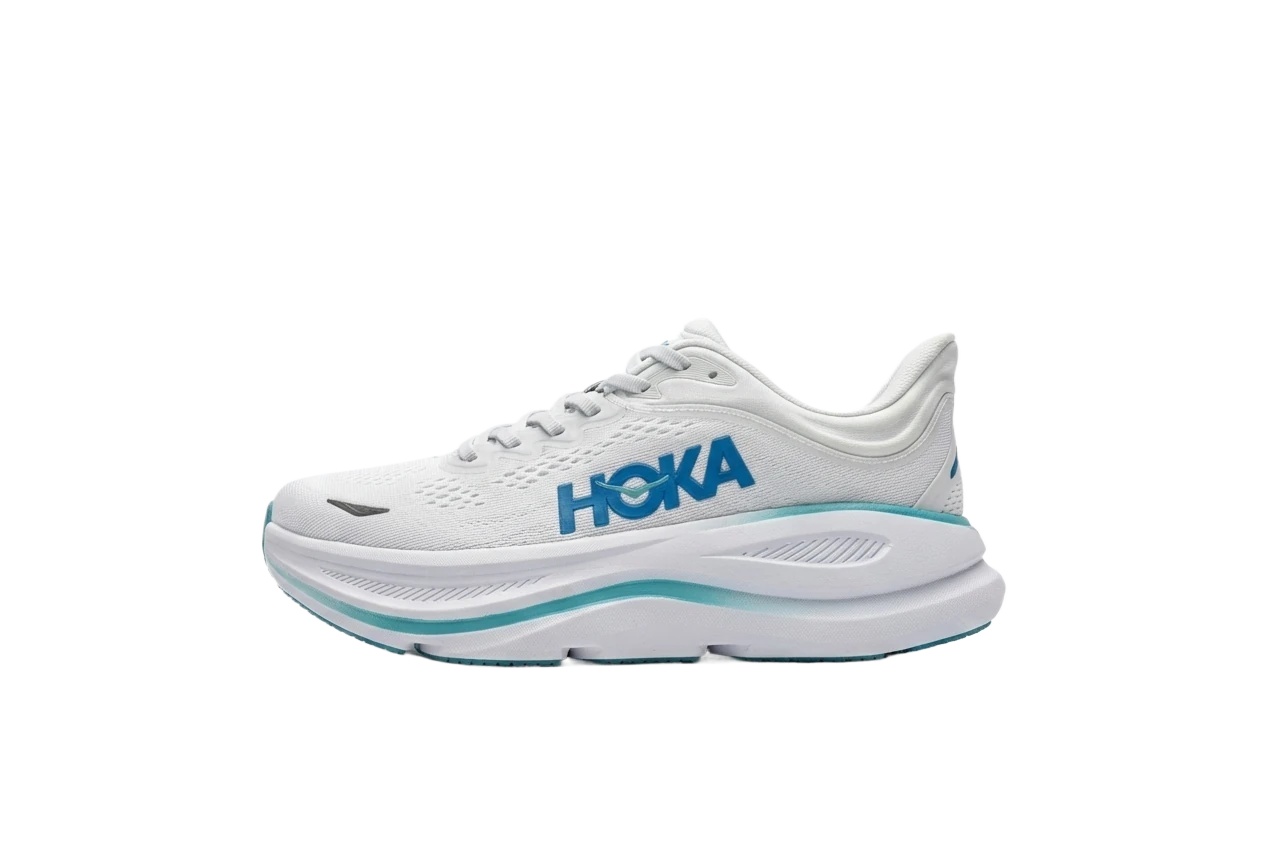 HOKA trendy brand white sports shoes