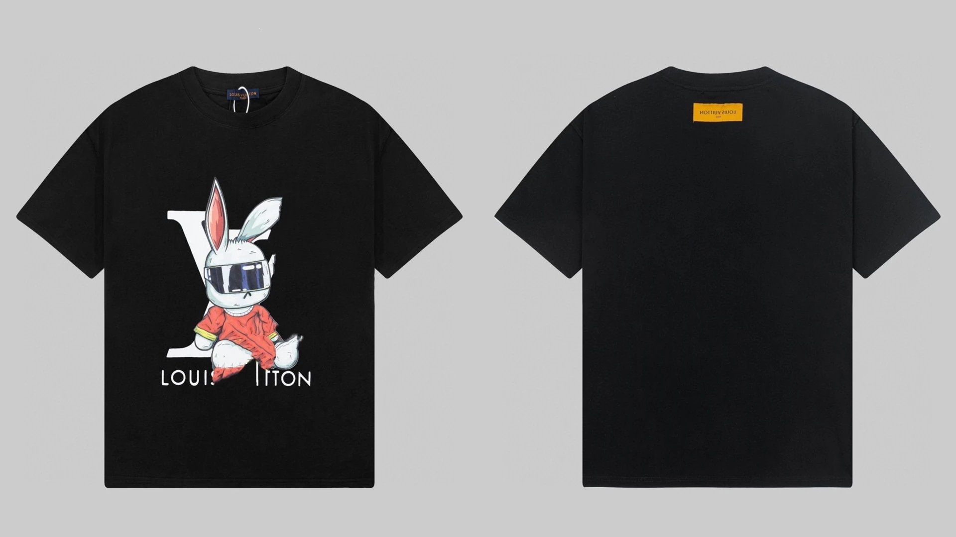 Louis Vuitton Year of the Rabbit Collection Street Style Black T-Shirt
