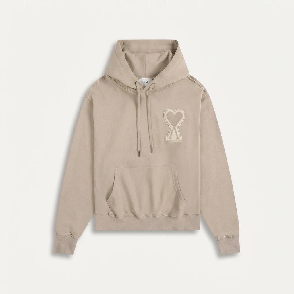 AMI Love Trend Brand Beige Sweatshirt