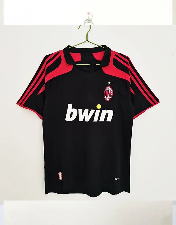 AC Milan Weekend Retro soccer jersey Red Black Striped for Seasonal Looks