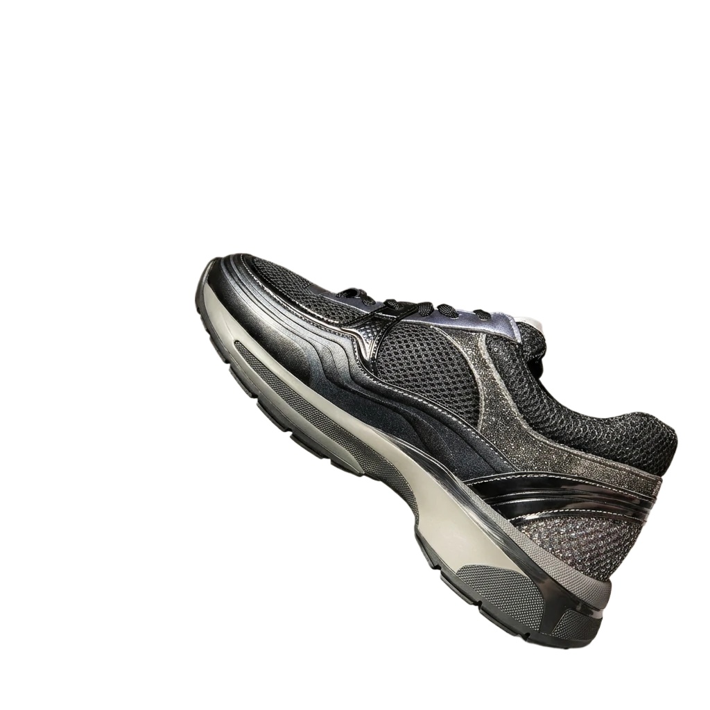 Chanel sporty grey and black sneakers