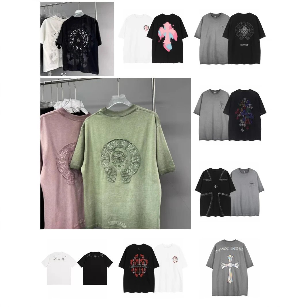 Chrome Hearts Cross Street Style Multi-color Short-sleeve T-shirt