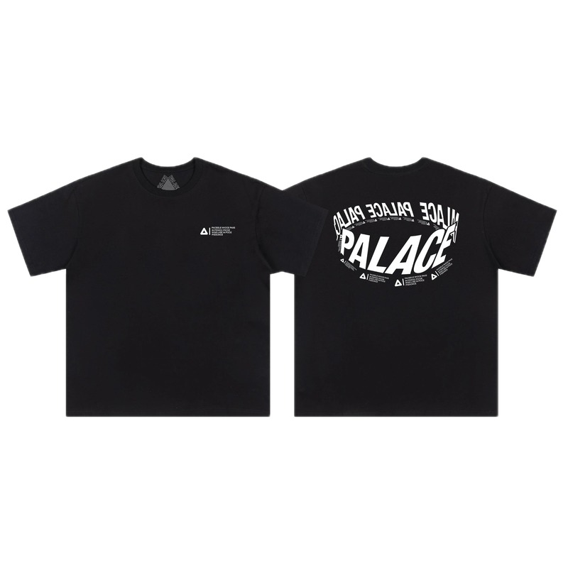 Palace Letter Print Street Style Black T-Shirt