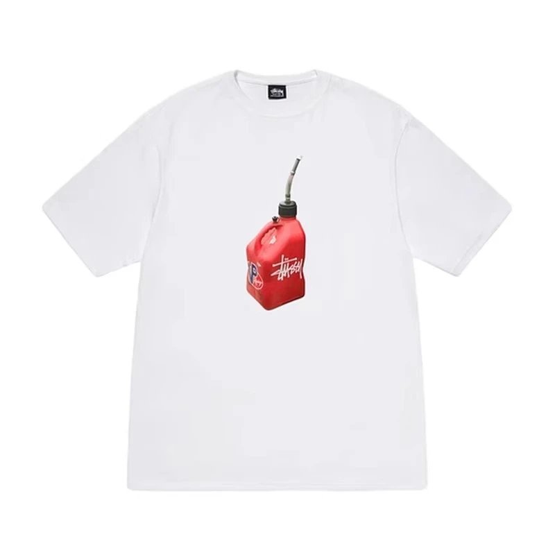 Stussy Patterned Graphic T-shirt Black White Stussy with Polished Detail