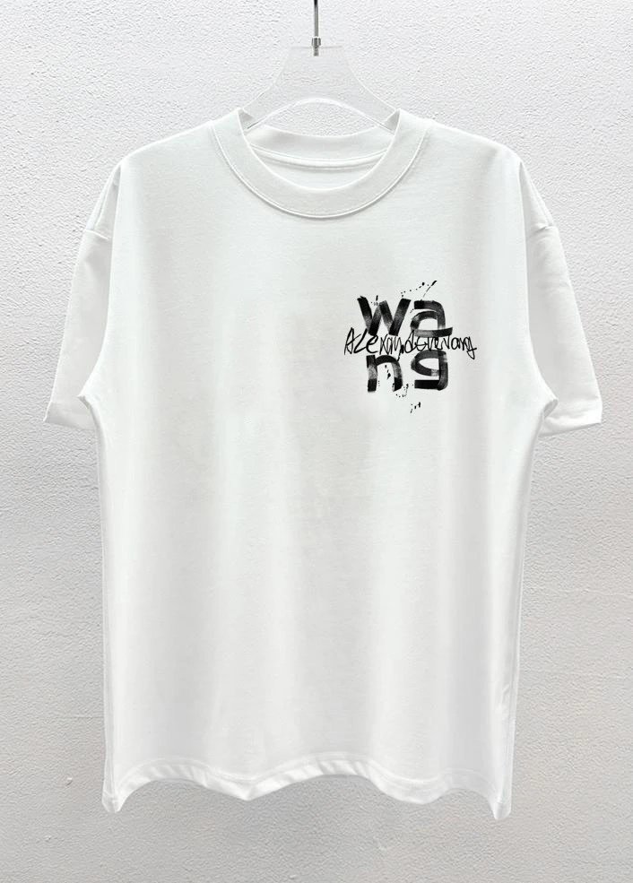Alexander Wang Graffiti Street Style White T-Shirt