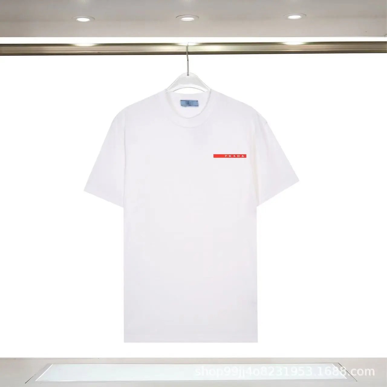 Prada Red Label Minimalist Style White Short-sleeve T-shirt