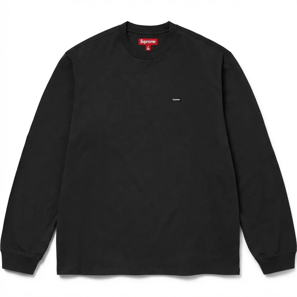 Supreme minimalist style black long-sleeved shirt
