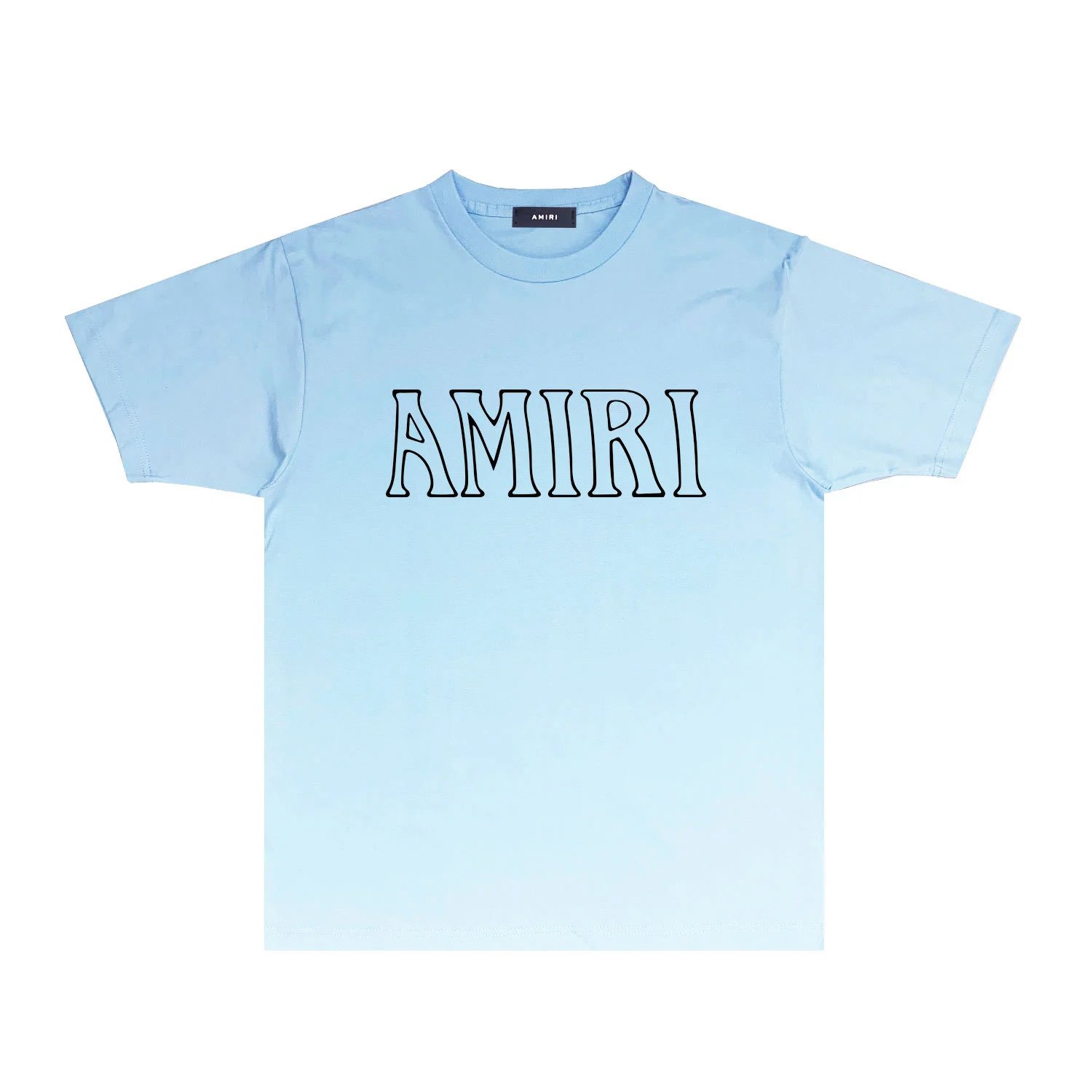 AMIRI minimalist style light blue T-shirt