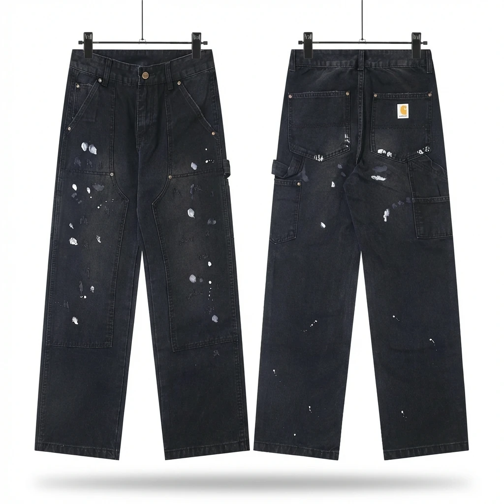 Carhartt workwear style black jeans