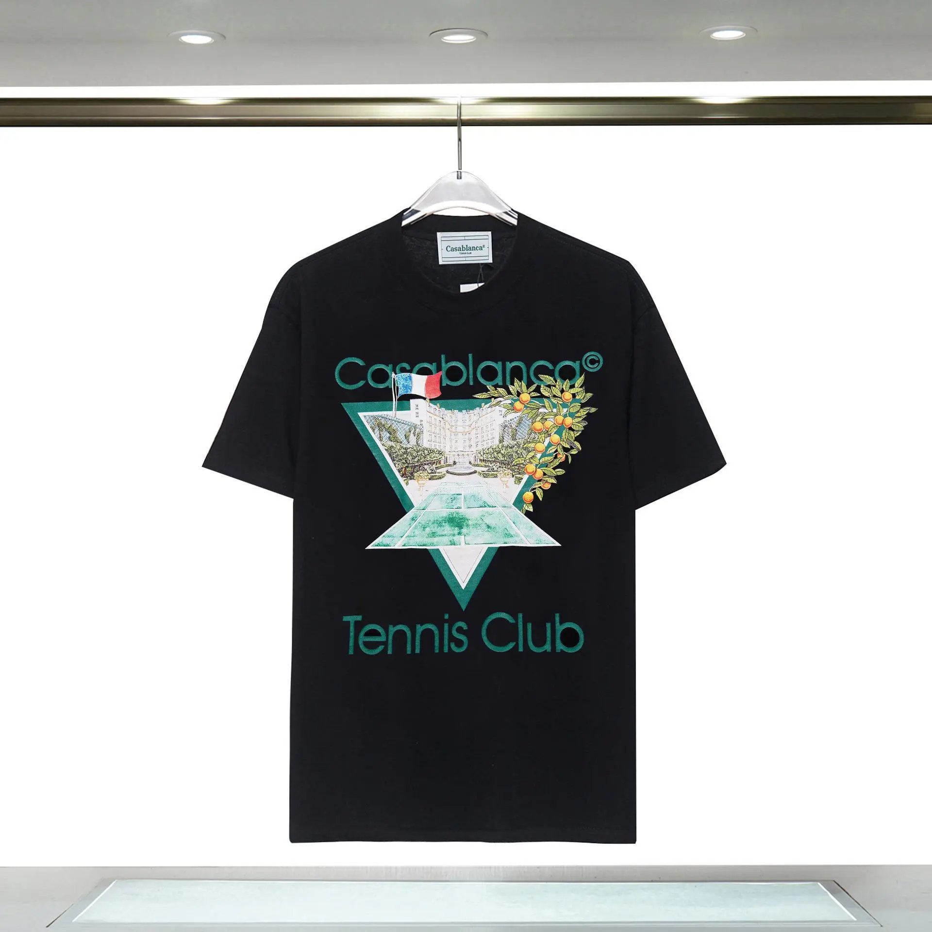 Casablanca - printed casual - style black T - shirt