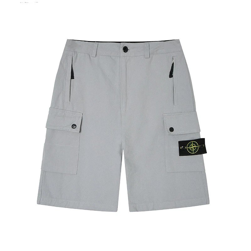 Stone Island Classic Technical Workwear Style Light Grey Shorts