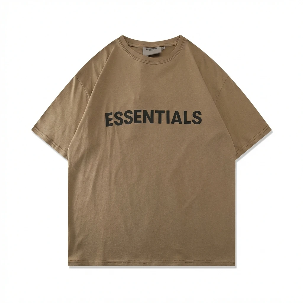 ESSENTIALS Minimalist Style Khaki T-shirt