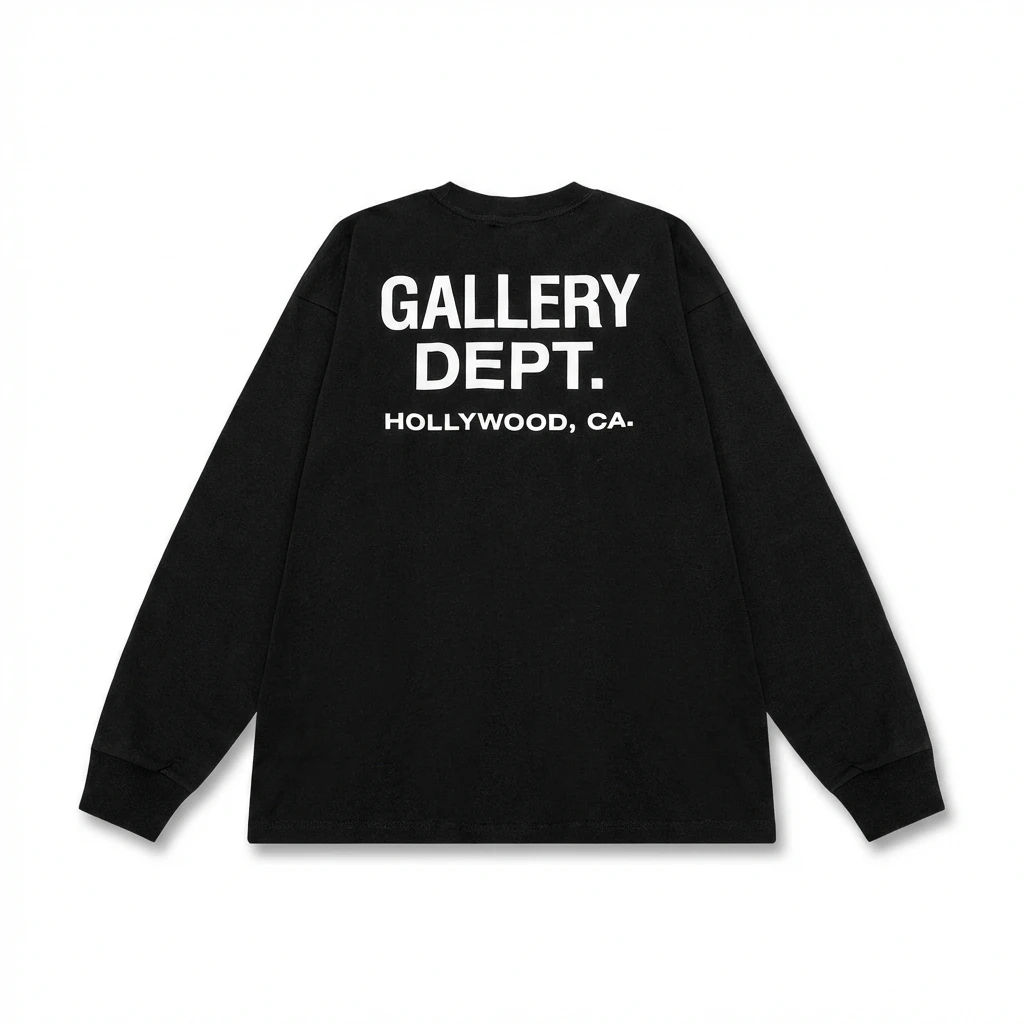 Gallery Dept. Simple Style Black Long-sleeved Shirt