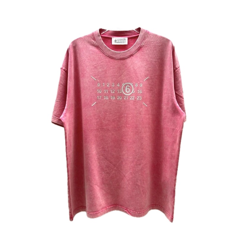MM6 Maison Margiela Distressed Dusty Pink Short-sleeve T-shirt