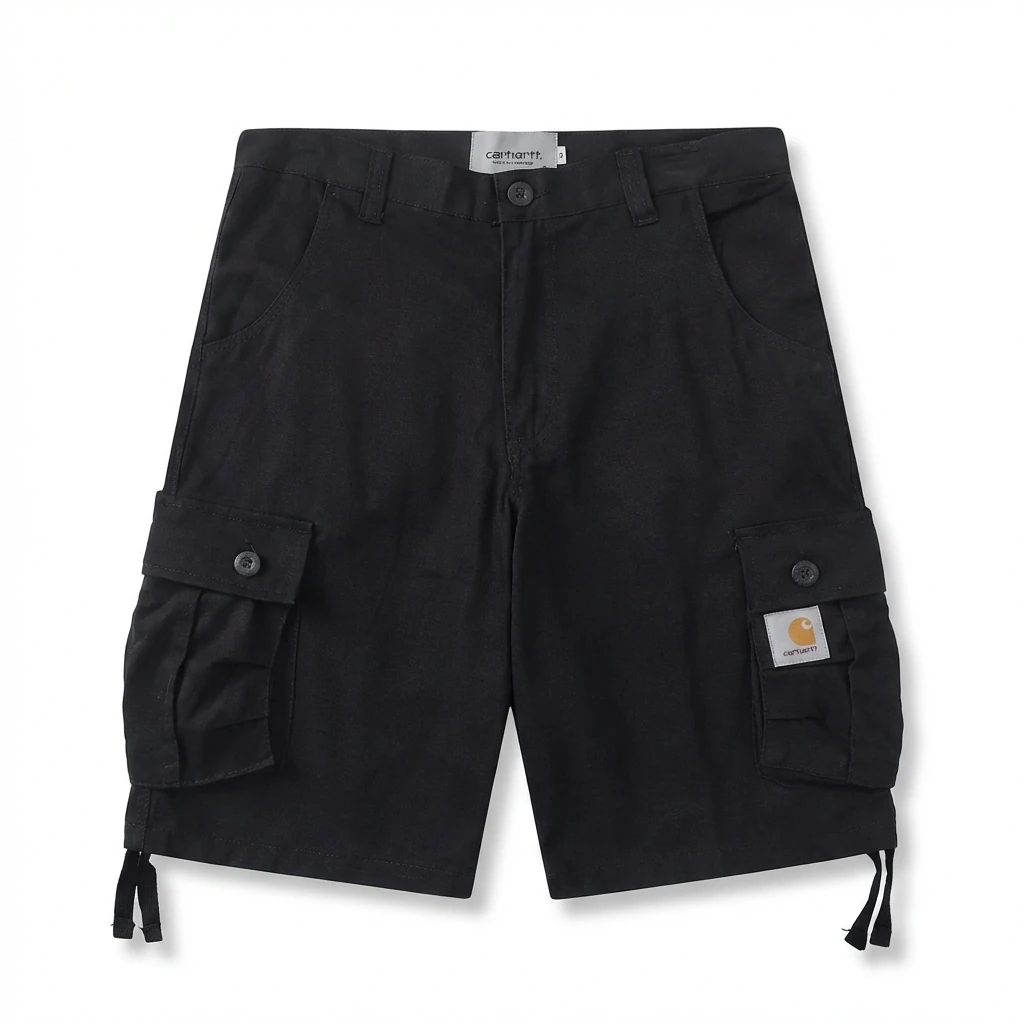 Carhartt workwear style black shorts