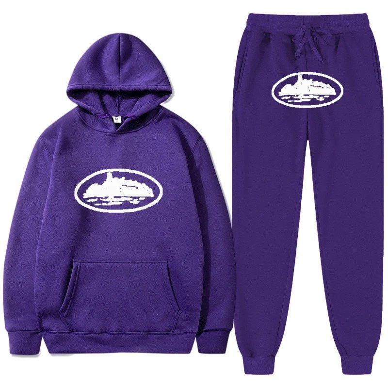 Stussy Purple Tracksuit Set Airport Outfit Logo