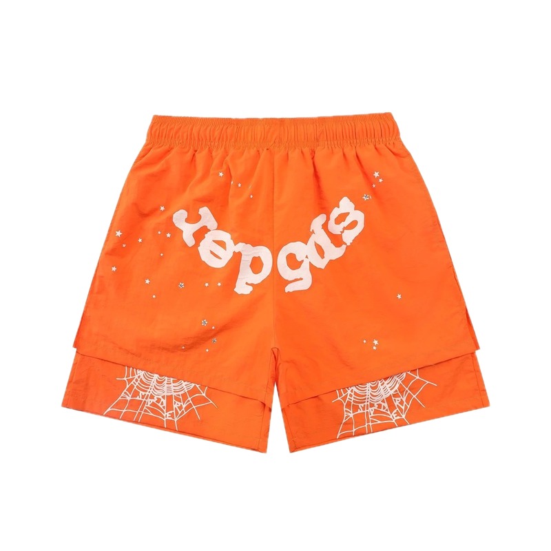 Sp5der Orange Trendy and Cool Shorts