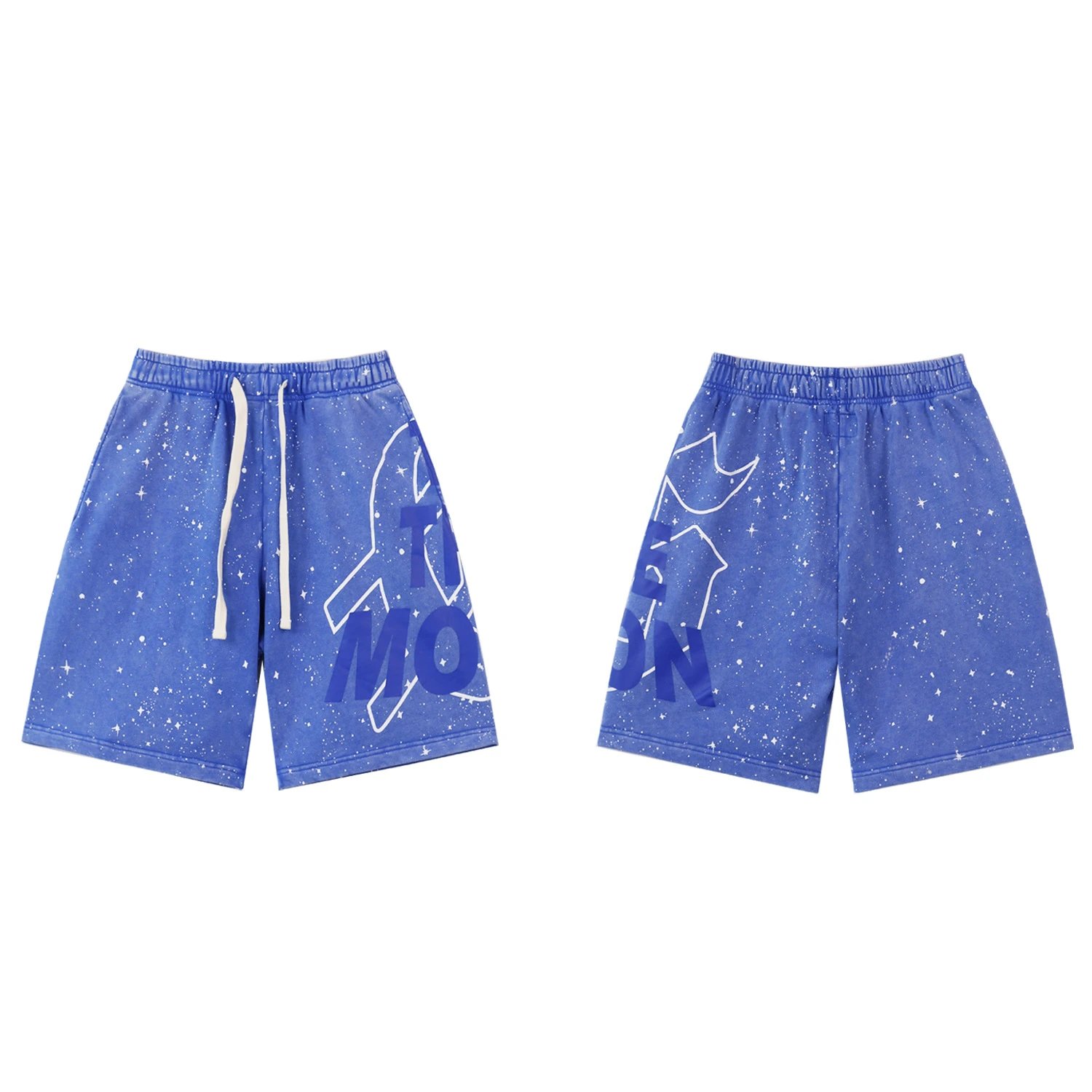 Godspeed Starry Sky Street Style Blue Shorts