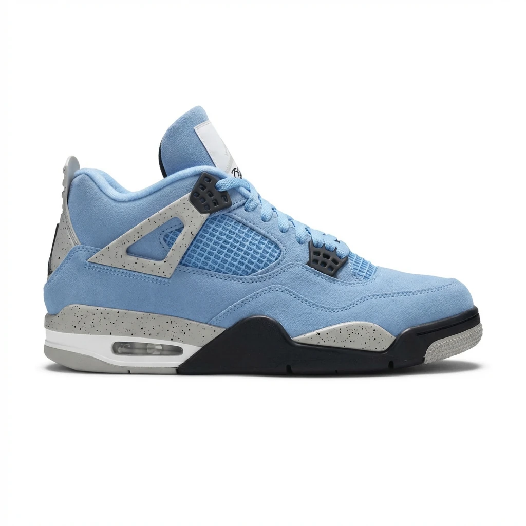 Trendy light blue shoes of Jordan 4