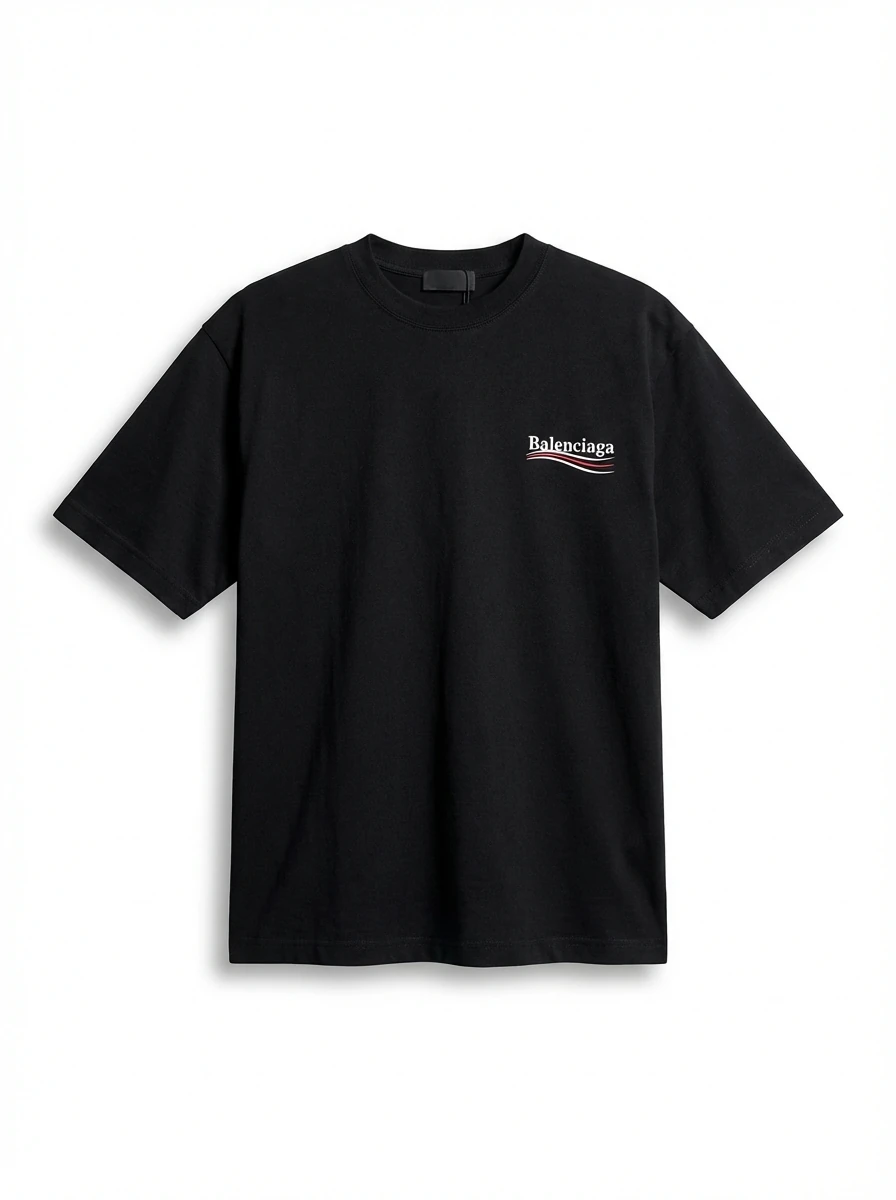 Balenciaga minimalist style black T-shirt